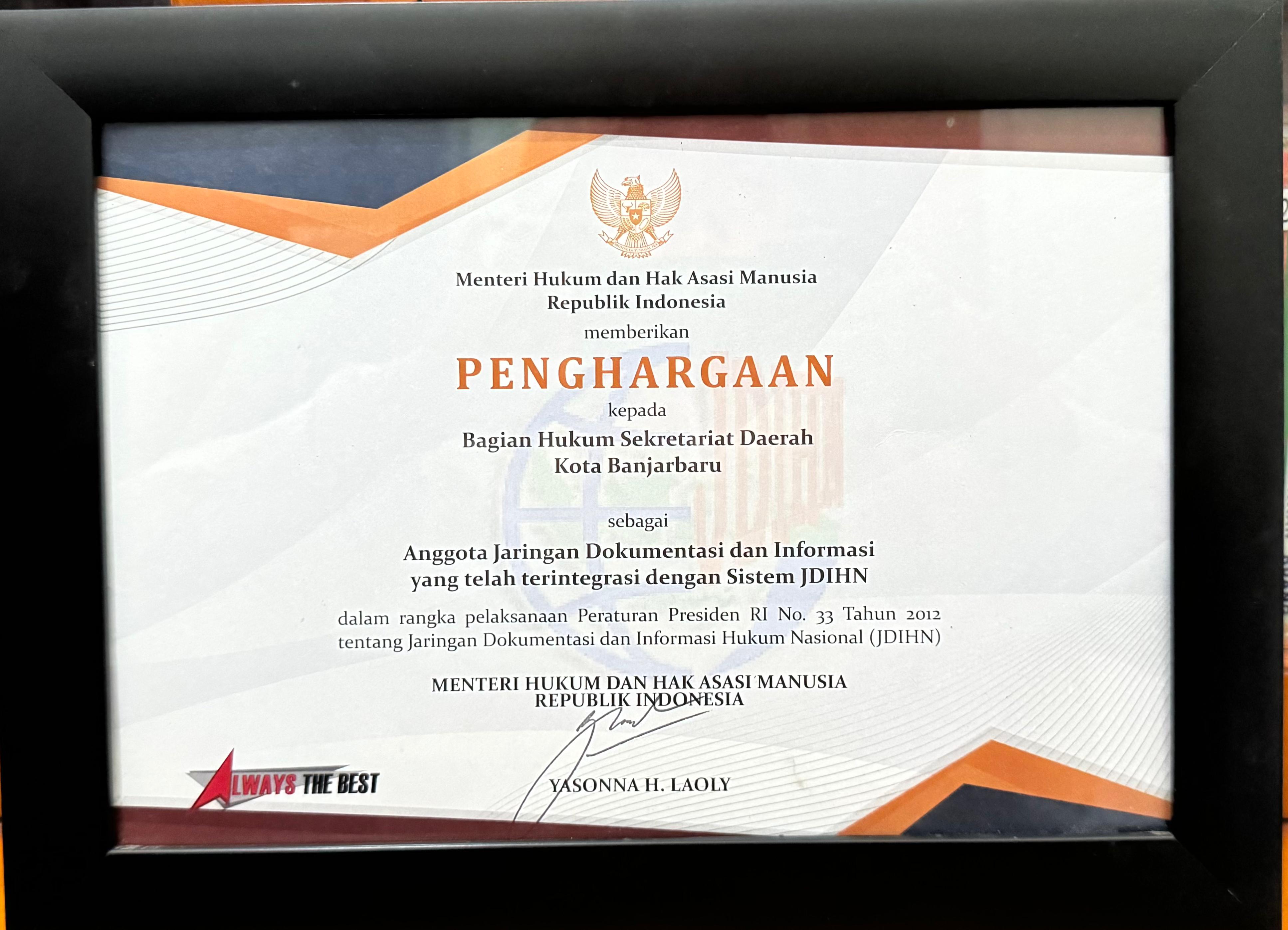Anggota JDIH Terintegrasi