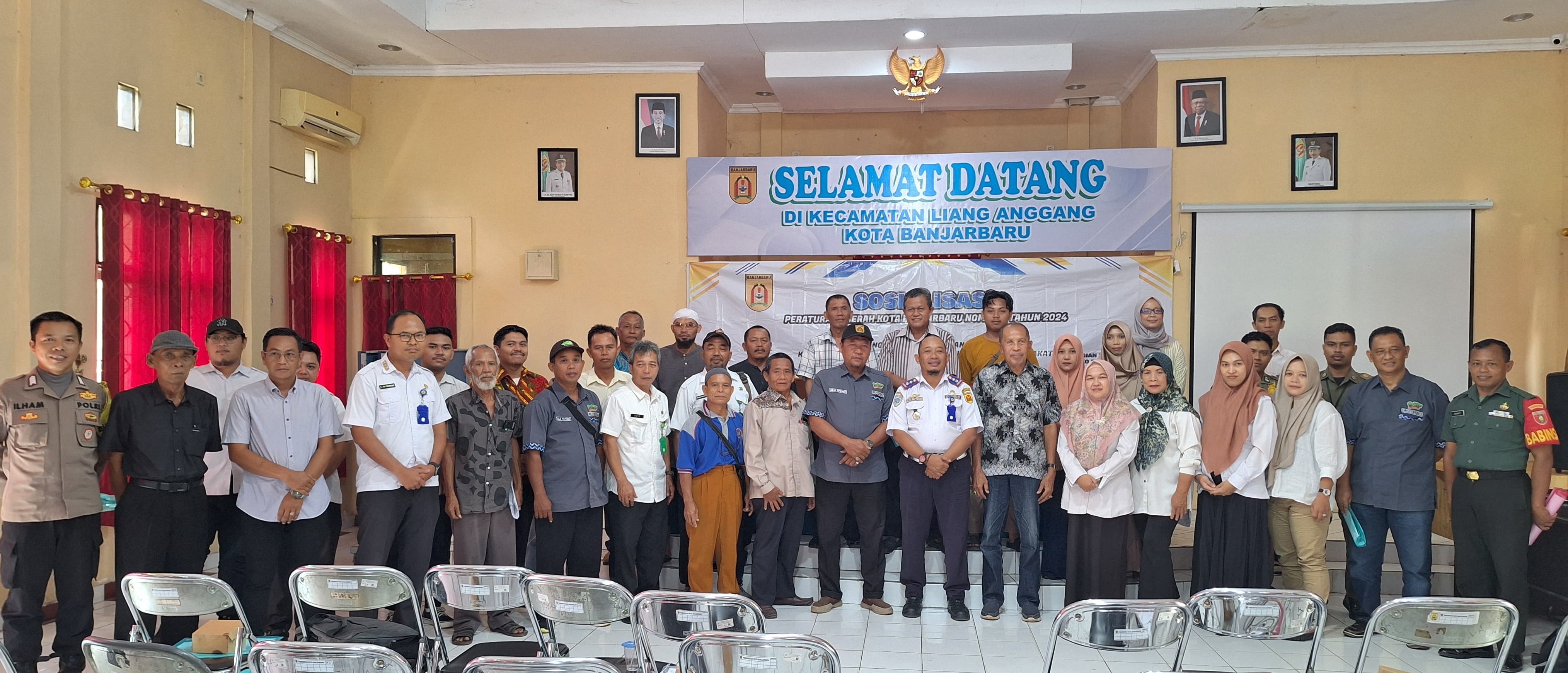 Sosialisasi Perda Penyelenggaraan Ketertiban Umum dan Ketentraman Masyarakat serta Perlindungan Masyarakat di Kec. Liang Anggang