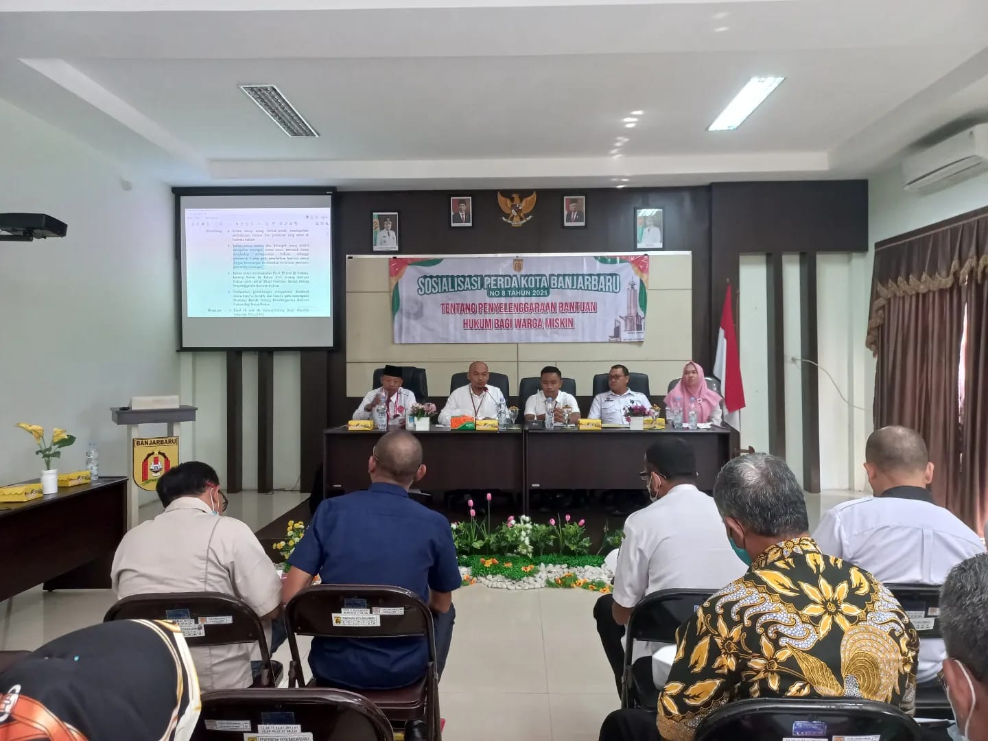 Sosialisasi Perda Nomor 8 tahun 2021 Tentang Penyelenggaraan Bantuan Hukum  Bagi Warga Miskin di Kecamatan Landasan Ulin