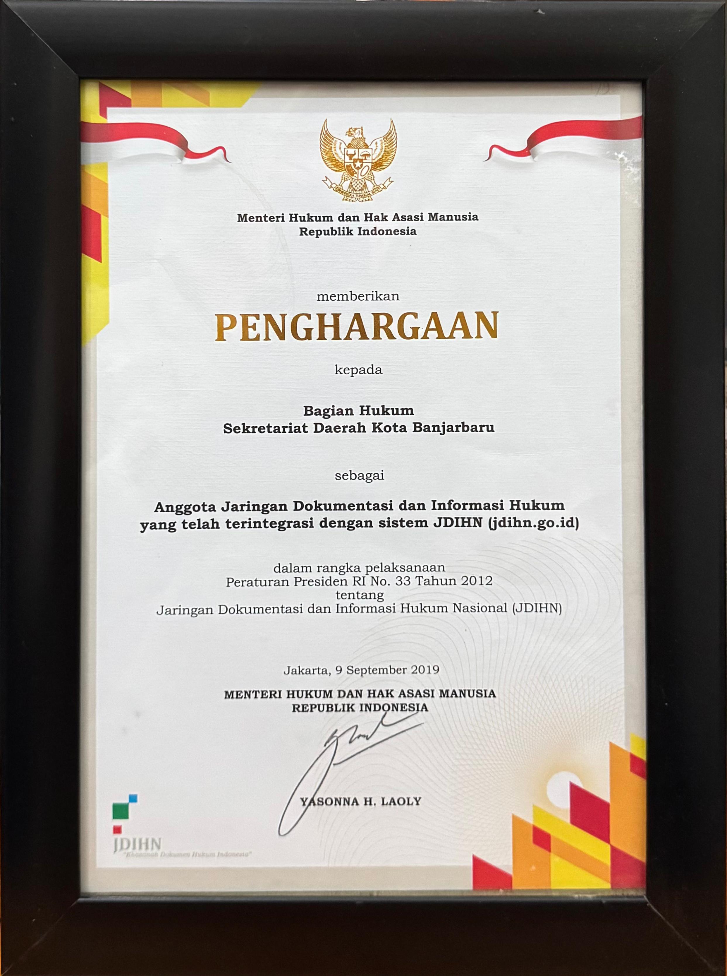 Anggota JDIH Terintegrasi JDIHN (jdihn.go.id)