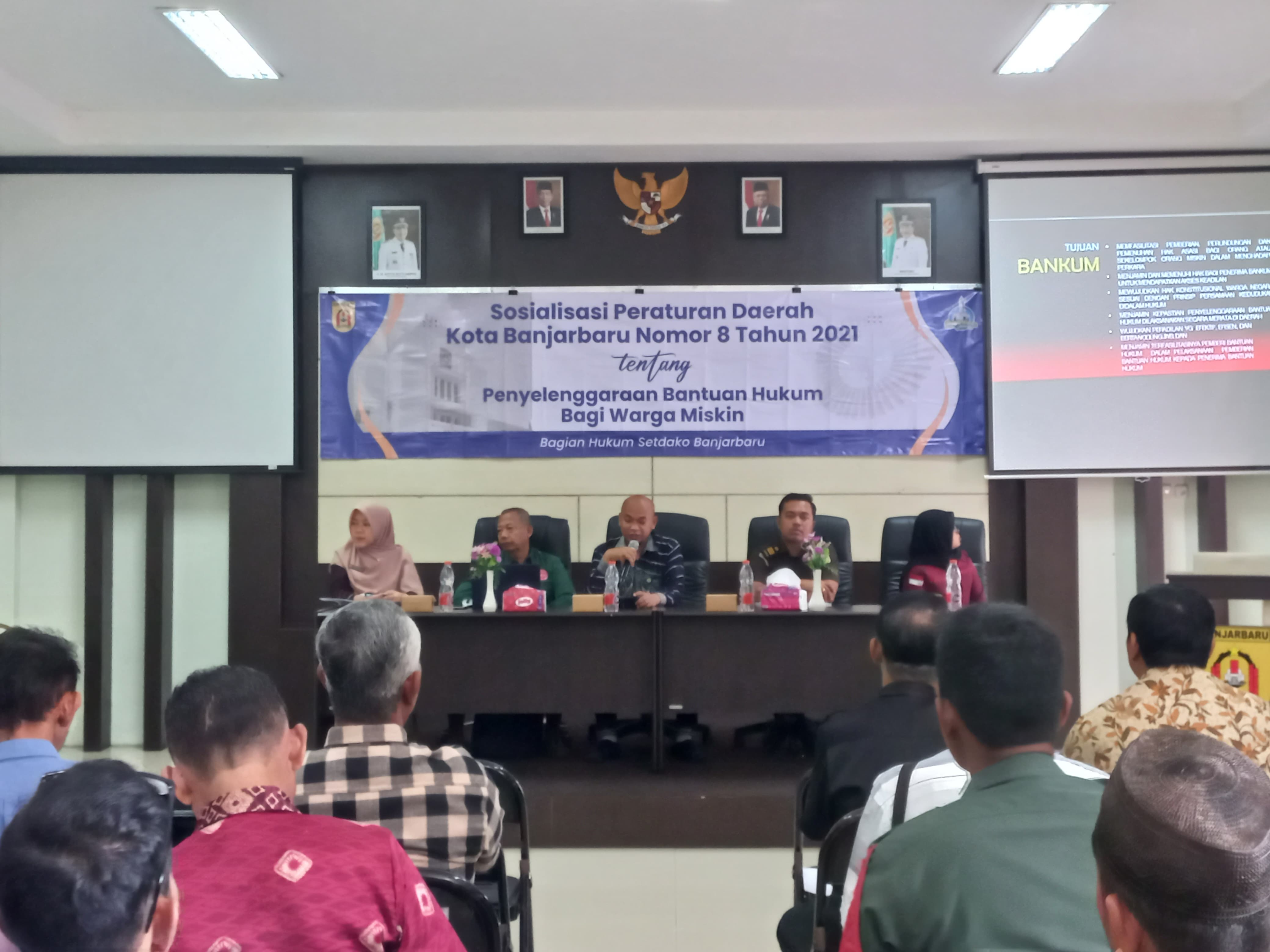 Sosialisasi Perda Nomor 8 Tahun 2021 Tentang Penyelenggaraan Bantuan Hukum Bagi Warga Miskin Kec. Landasan Ulin