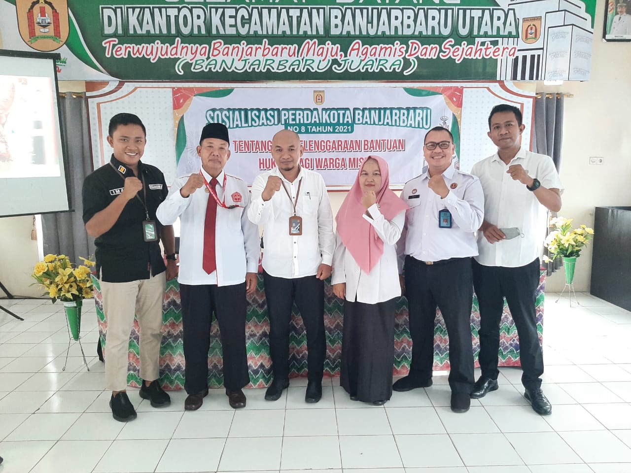 Sosialisasi Perda Nomor 8 tahun 2021 Tentang Penyelenggaraan Bantuan Hukum  Bagi Warga Miskin di Kecamatan Banjarbaru Utara
